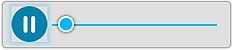 Sample audio controls interface with the Pause button displayed.