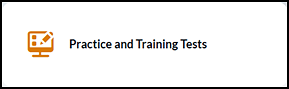 Practice and Training Tests button on the CAASPP & ELPAC Website landing page.