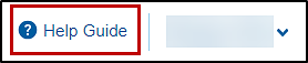 Top-right corner of the Test Administrator Interface with the Help Guide icon indicated.