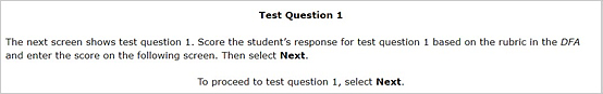 Sample instructions for TE message box. 