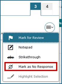 Mark as No Response option in the TDS.