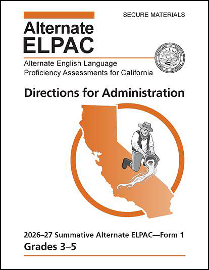 Summative Alternate ELPAC 2025–26 DFA form 1 for grade one cover.