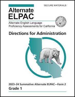 Summative Alternate ELPAC 2023–24 DFA form 2 for grade one