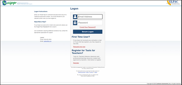 TOMS Logon web form, where the user enters Email Address and Password.