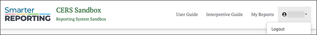 CERS Header with [Logout] button.