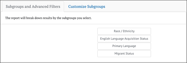Subgroups Menu.