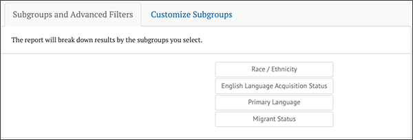 Subgroups Menu.