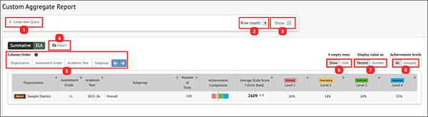 custom aggregate report.