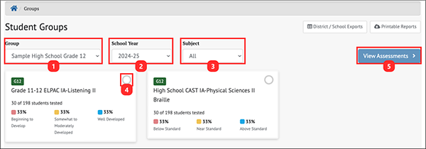 ELPAC IAB/IA dashboard.