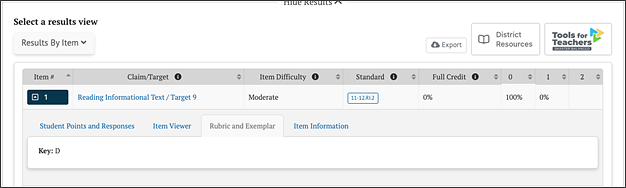 Rubric and Exemplar.