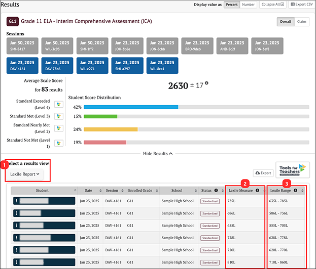 lexile measure and range view.