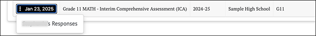 Student History Report Context Menu.