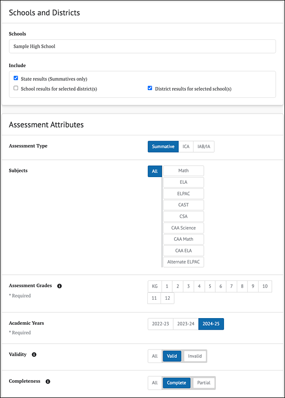 Custom Aggregate Report edit page.