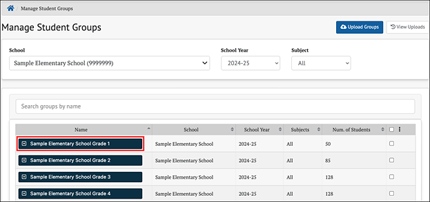 manage student groups for a specific groups.