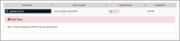 A picture containing graphical user interface “School cannot be found” error message.