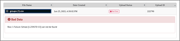 A picture containing graphical user interface “School cannot be found” error message.