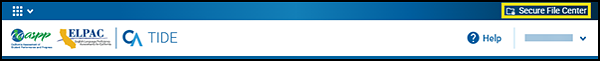 Completion Status header with the Secure File Center button indicated.