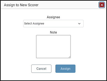 Assign Opportunity dialog box with the Select Assignee drop-down list, Note field, and Cancel and Assign buttons.