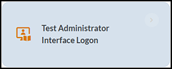 Test Administrator Interface button on the Administer a Test Session page.