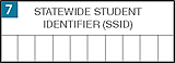 The field where the Statewide Student Identifier is entered on the front page of the Answer Book.