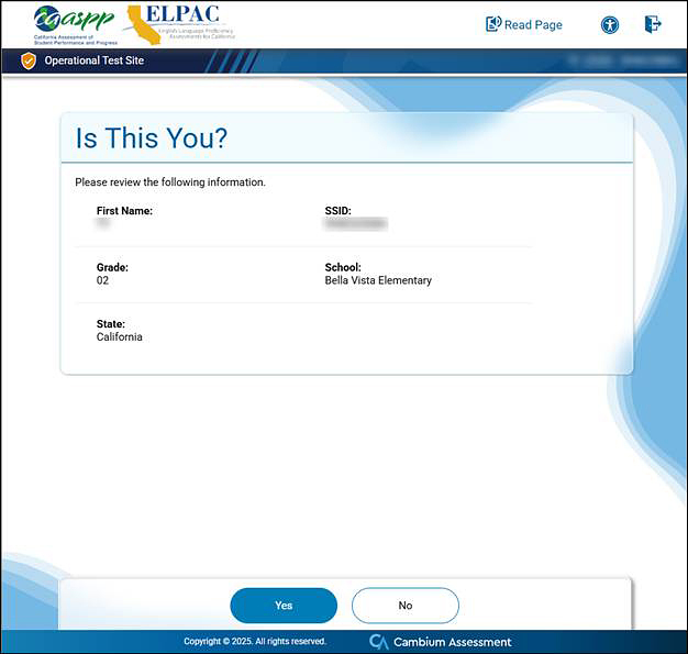 Is this You? screen.
