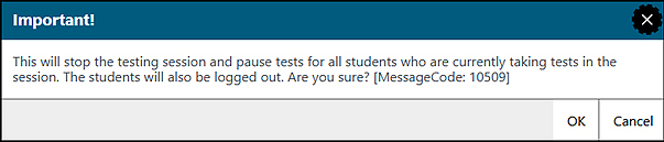 Important! pop-up message box.