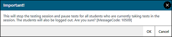 Important! pop-up message box.