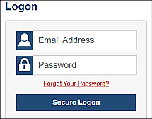 Logon screen before the Test Administrator Interface