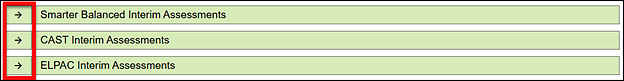 Interim assessments Arrow buttons.