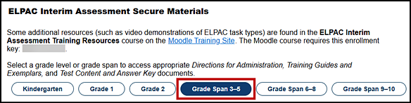 Training Guides and Exemplars links for ELPAC Interim Assessments.