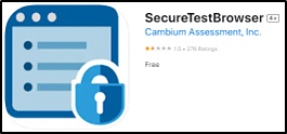 SecureTestBrowser App Store download web page icon.
