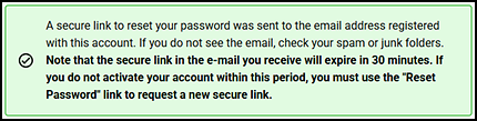 Secure Link message.