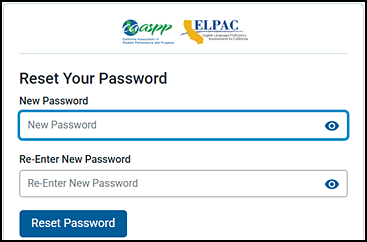 Reset Your Password screen.