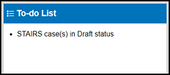 To-Do List section on the MyTOMS at a Glance screen.