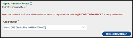 LEA-Level Signed Security Forms options.