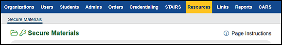 Resources navigation tab.
