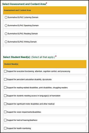 ELPAC Add/Edit Other Unlisted Resources screen.